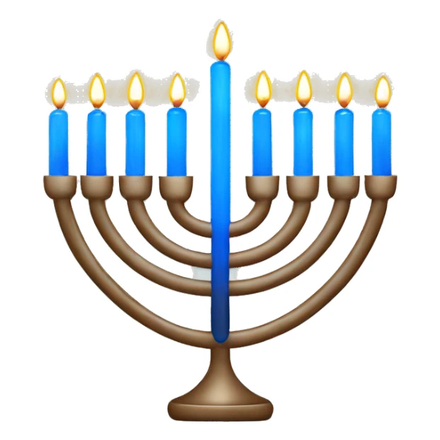 Menorah with blue lights sticker