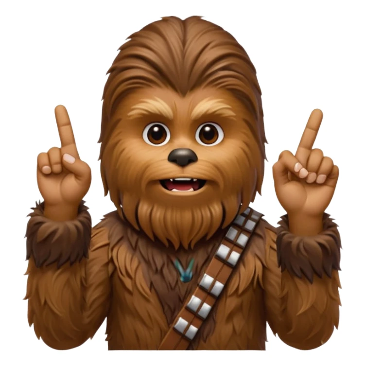 chewbacka qui fais le signe "un peu" avec les doigts  sticker