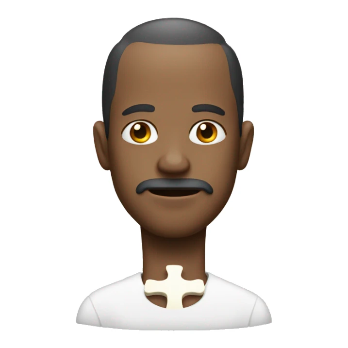 Man with a bone in his mouth sticker