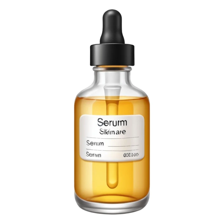 serum skincare avec ecriture sticker
