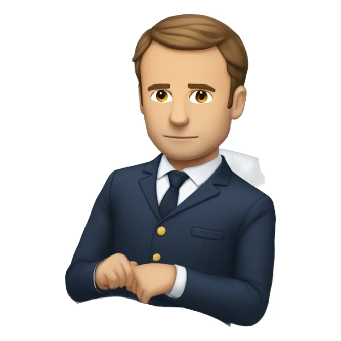 Macron en train de dormir sticker
