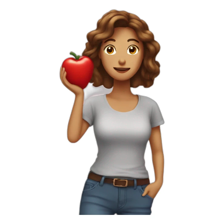 Mujer tomando mate con pelo rojo sticker