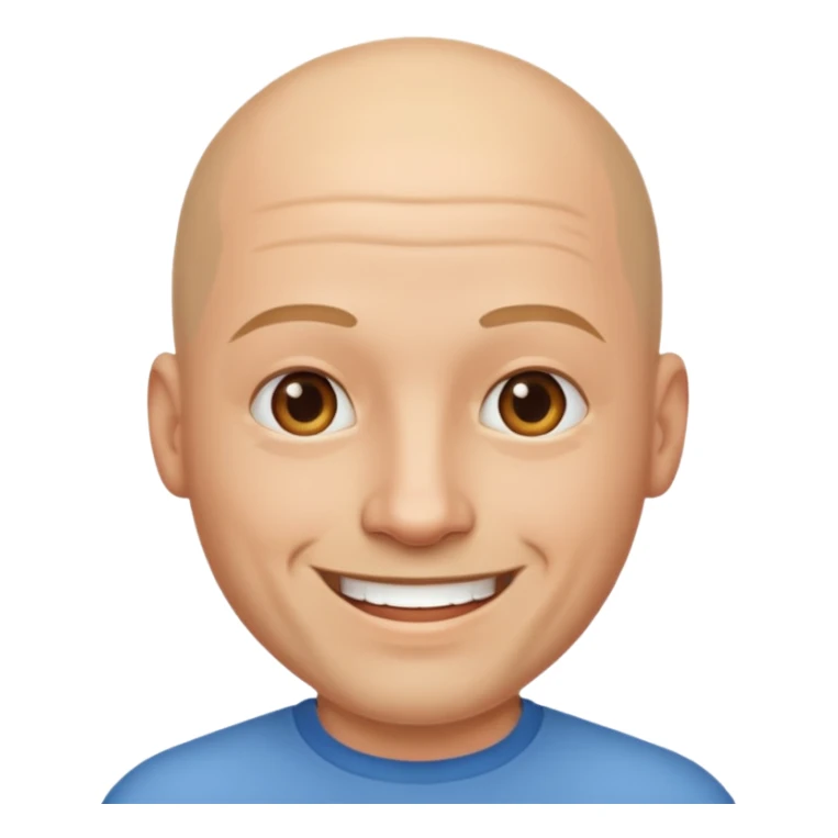 Bald Man  smiling  sticker