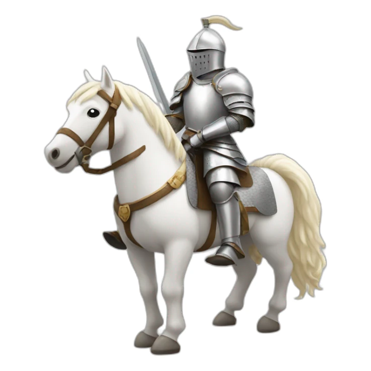 Knight on a white horse sticker