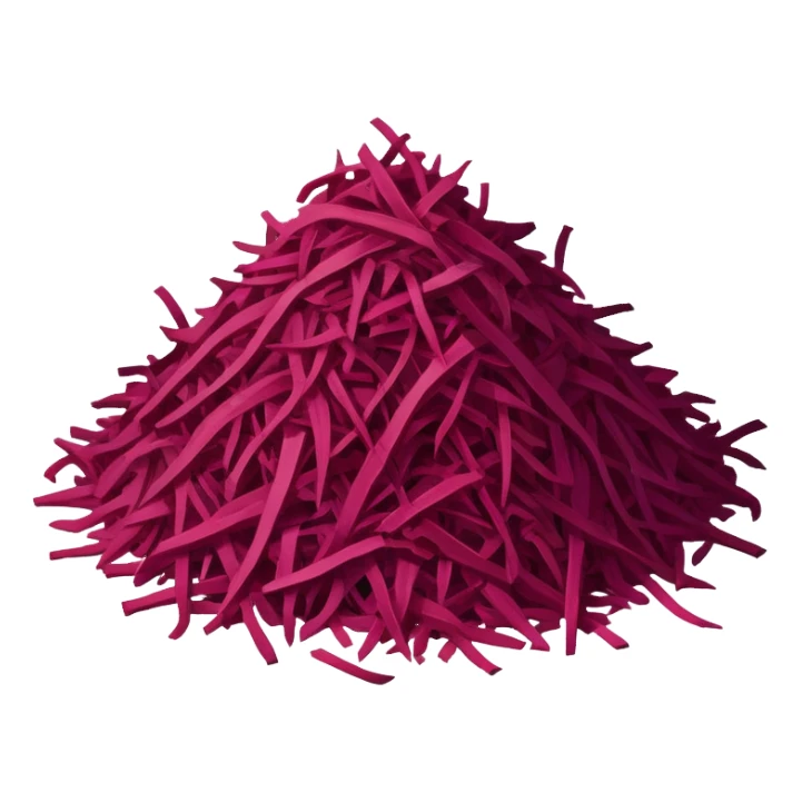 A bunch of shredded beetroot sticker