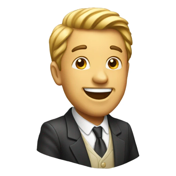 excited rich man sticker