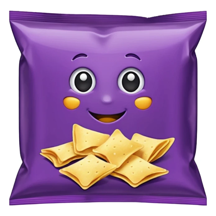 purple pacaged chip without writing sticker