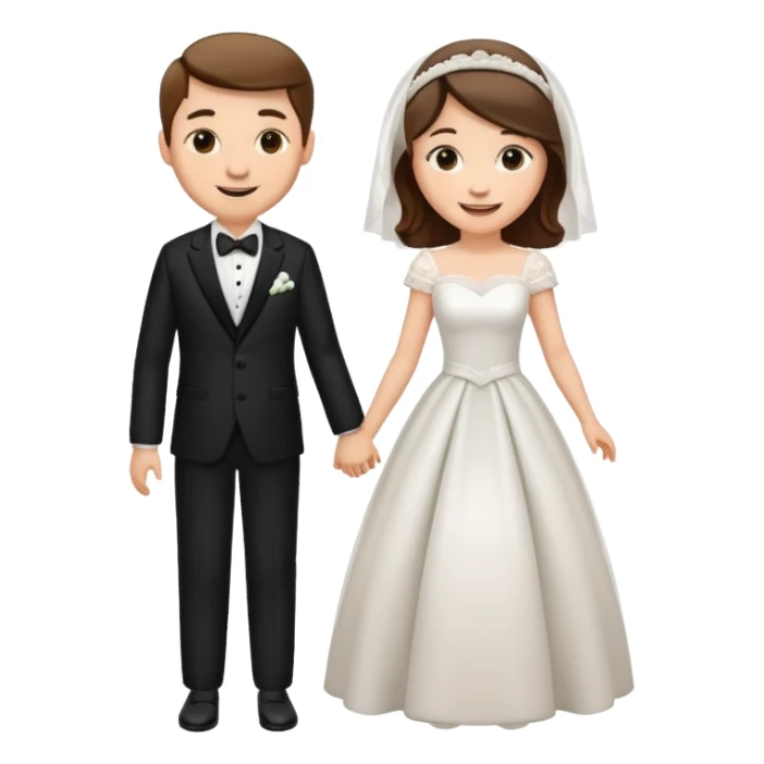 Wedding Modern Classic 2 face sticker