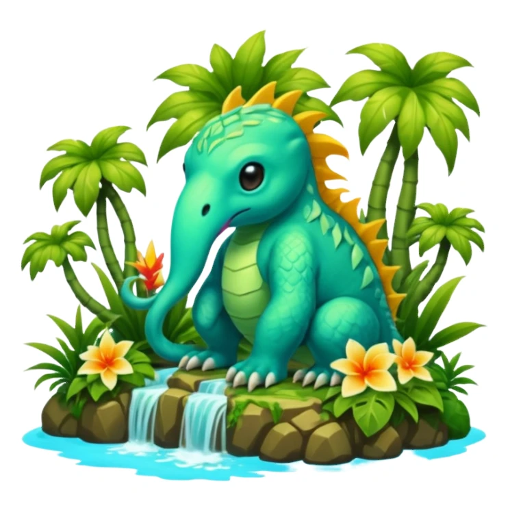 Epic exotic lush complex detailed aesthetic-scenic-Fakémon-creature sticker