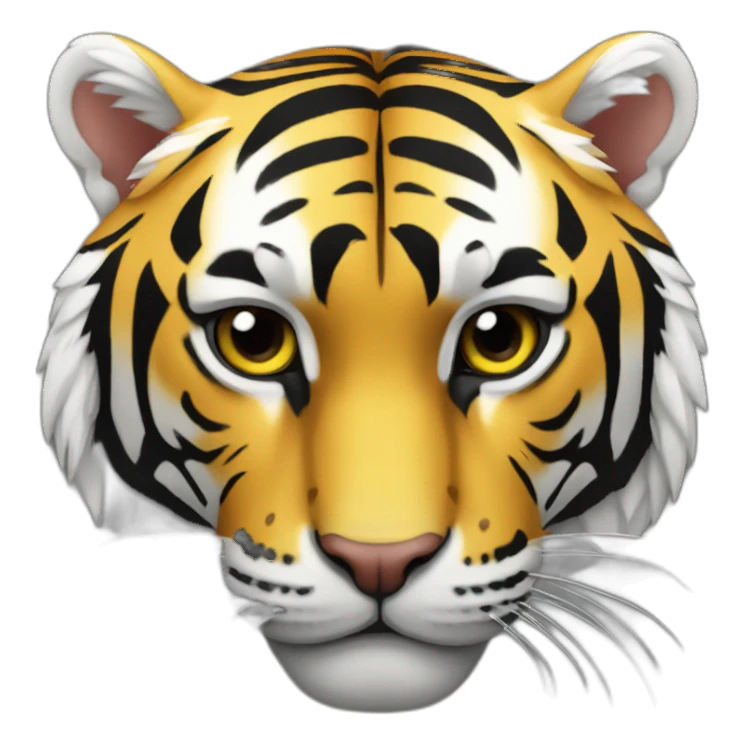tigre con los colores de brasil sticker