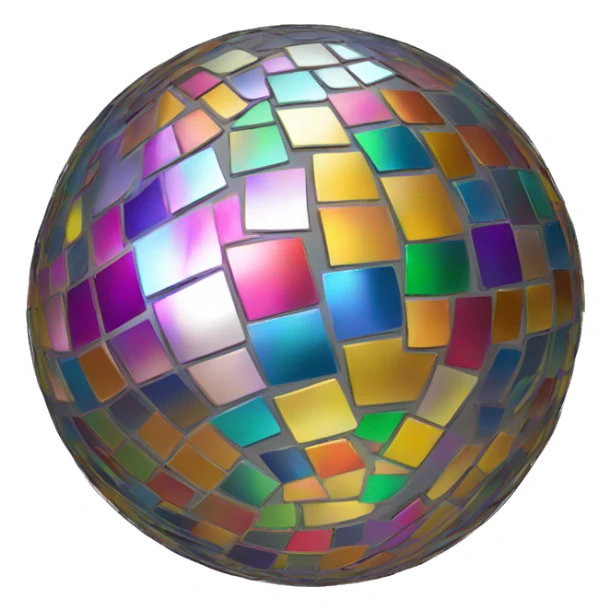 rotating disco ball sticker