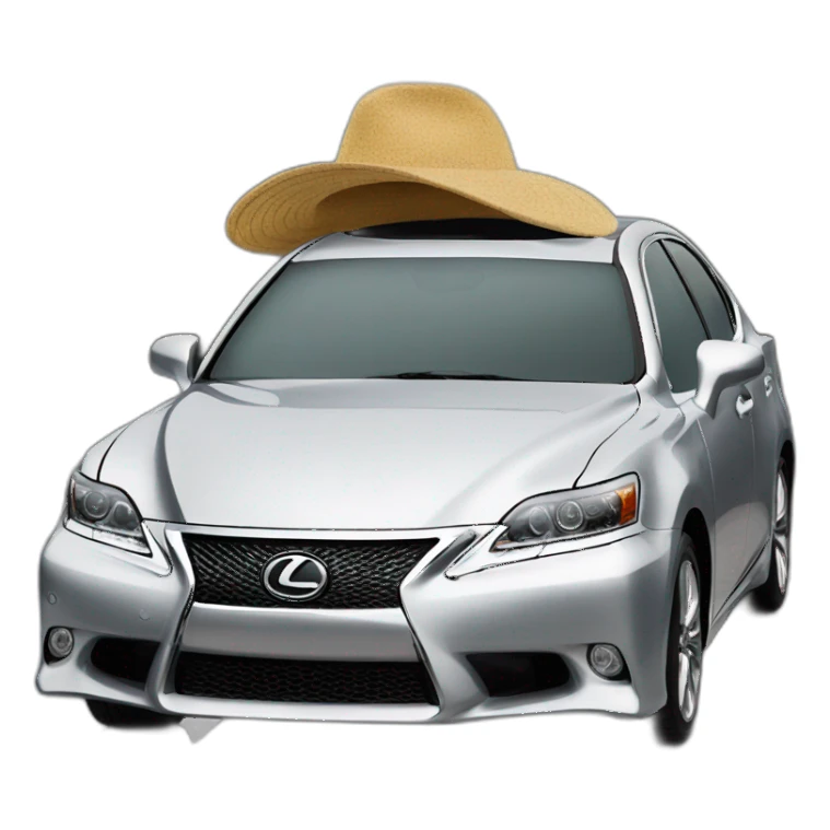 Lexus car logo wearing a hat sticker