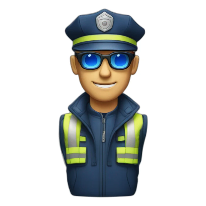 Bombero con lentes ópticos azules  sticker