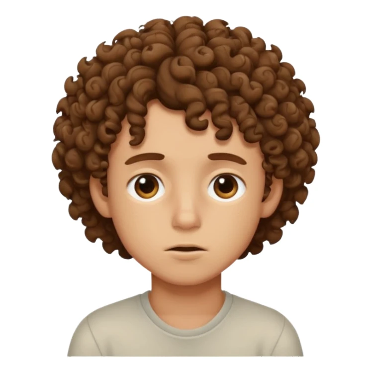 zumbi garoto, cansado com cabelo cacheado  sticker