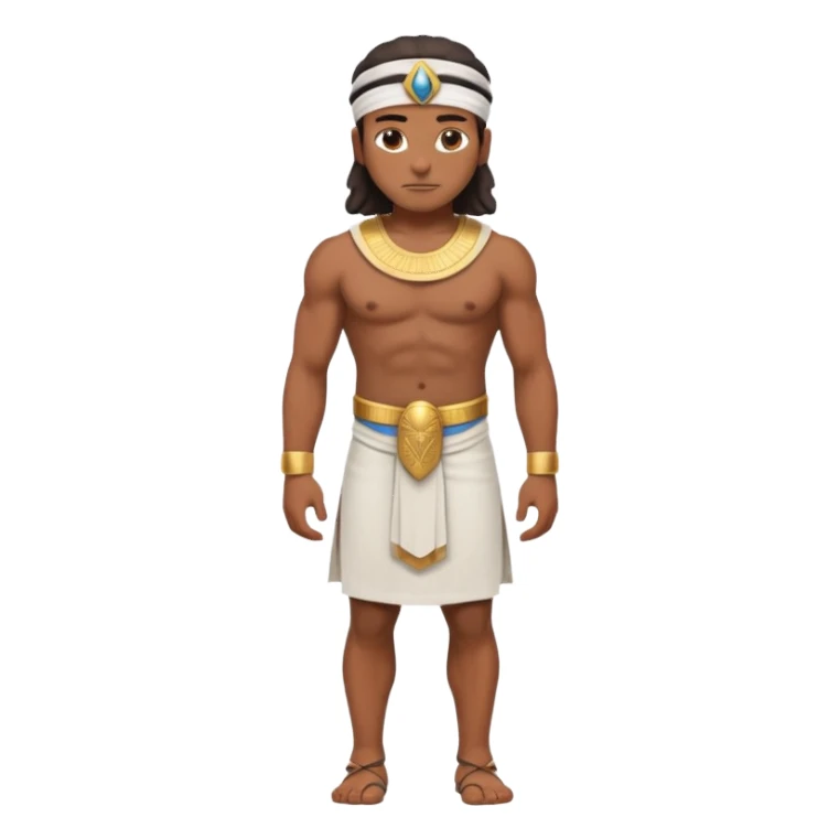 fullbody ancient Egyptian worker with simple headband sticker