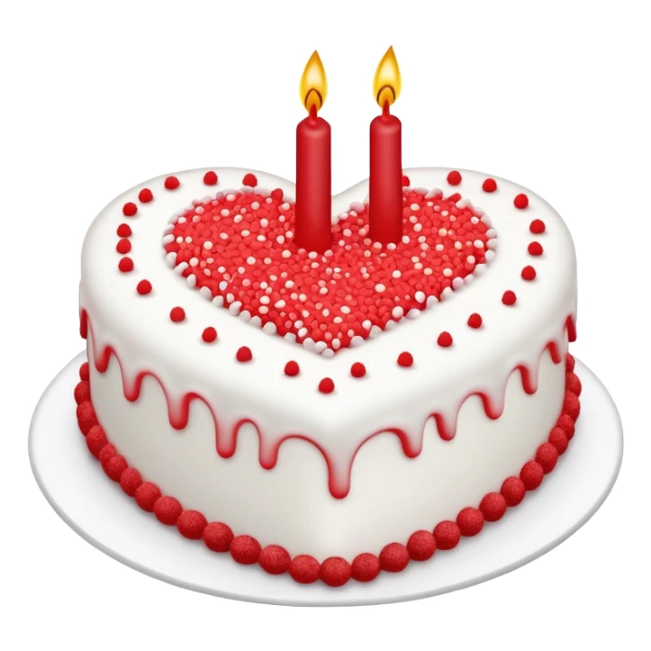 Heart shaped birthday cake  sticker