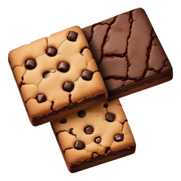 One cookie and one brownie sticker