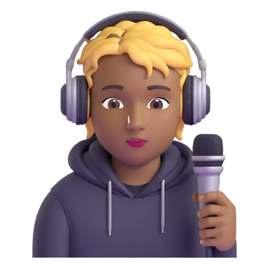 Juice WRLD with headphones and microphone sticker