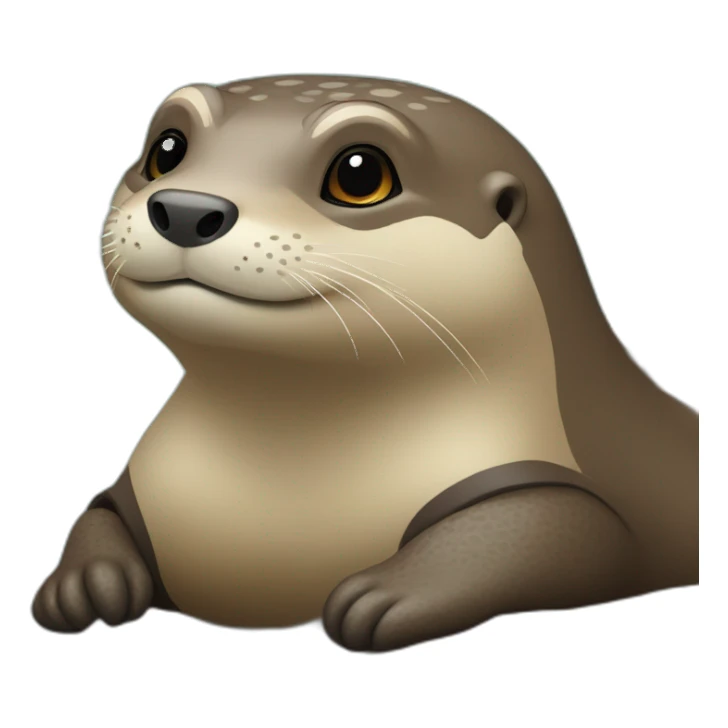 loutre sur tortue sticker
