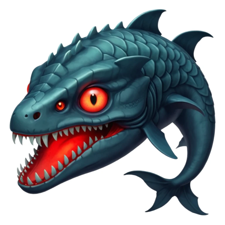 Leviathan – Massive scaled beast with glowing eyes. sticker