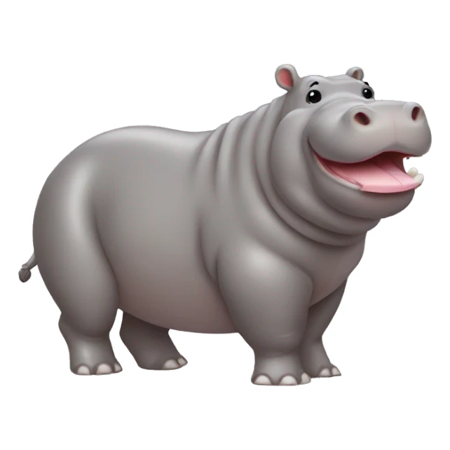 Hippopotames avec son corps  sticker