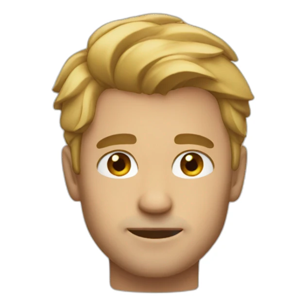 man with jawline sticker