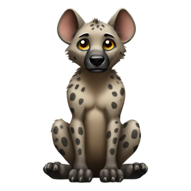 Hyena showing paws sticker