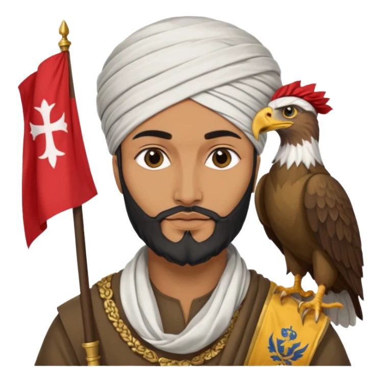 Saladin ayyubi eagle flag historically accurate sticker