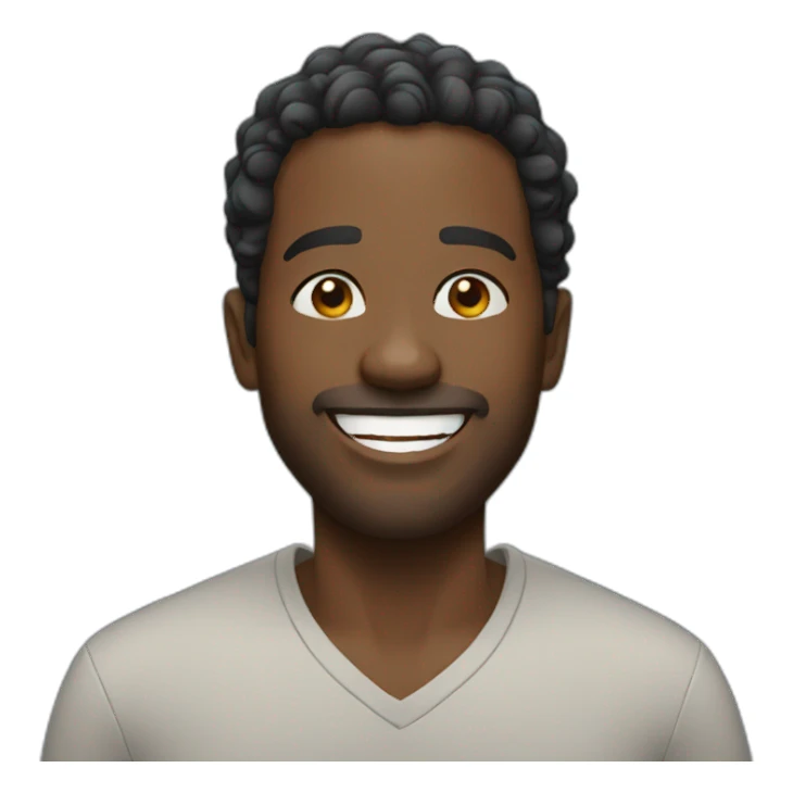 happy black man sticker