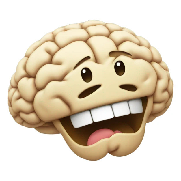 brain, smile, relief sticker