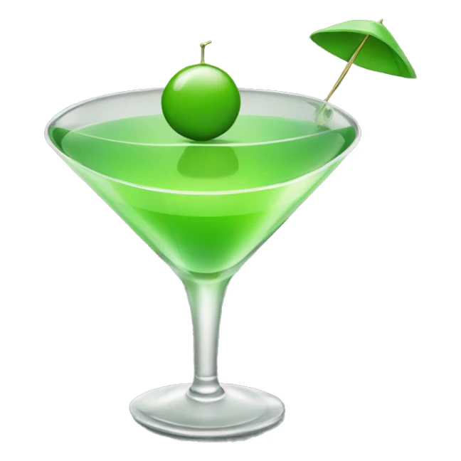 Green martini sticker