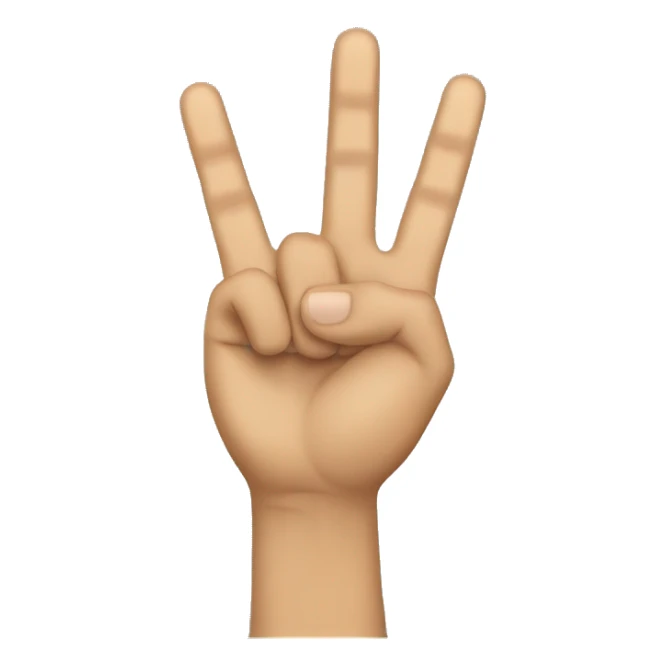 Light skin hand droping two fingers  sticker