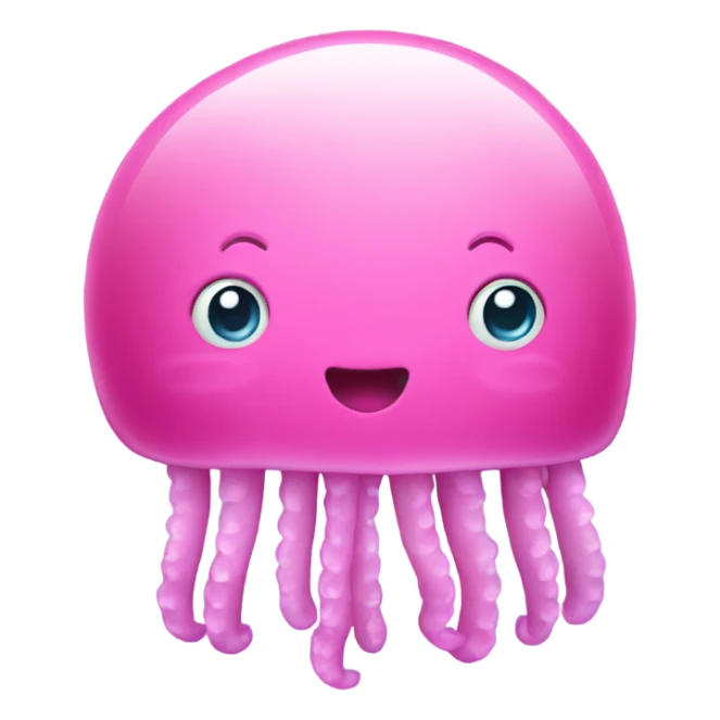 Pink jellyfish sticker