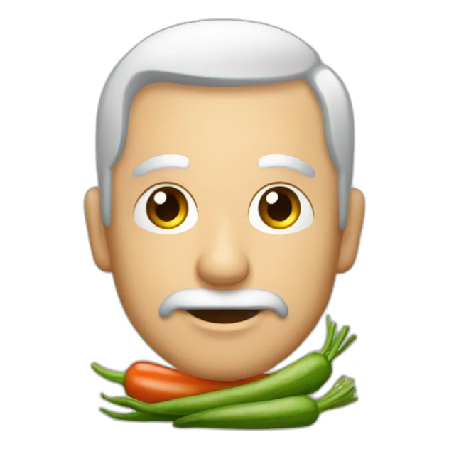 señor cosechando verduras de una huerta sticker