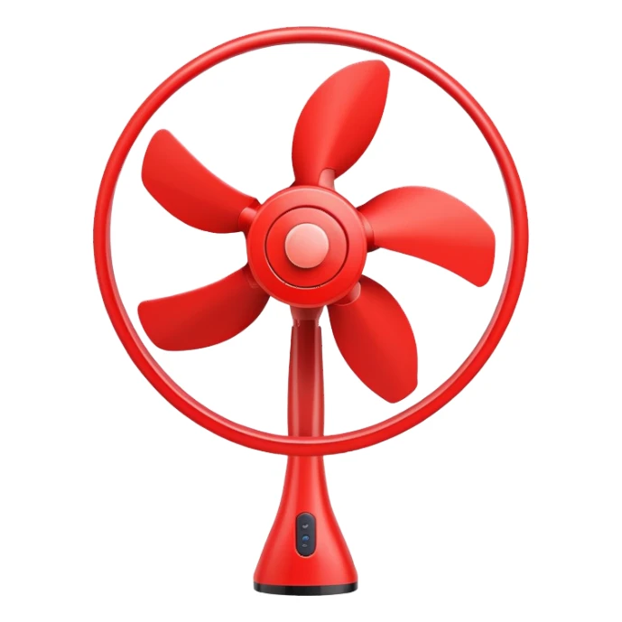 red electric fan sticker