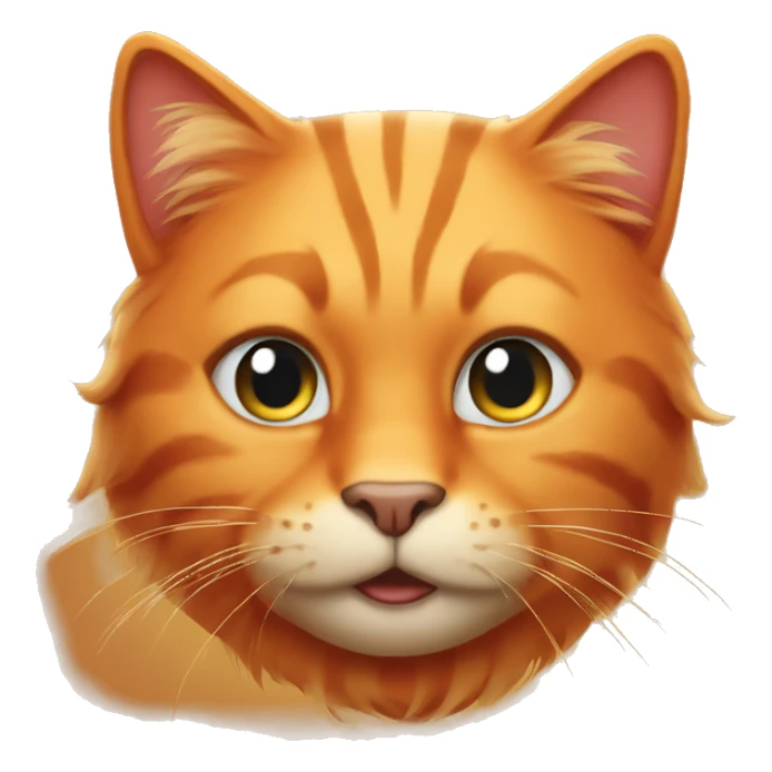 Big orange cat sticker