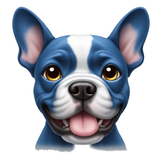 French bull dog blue sticker