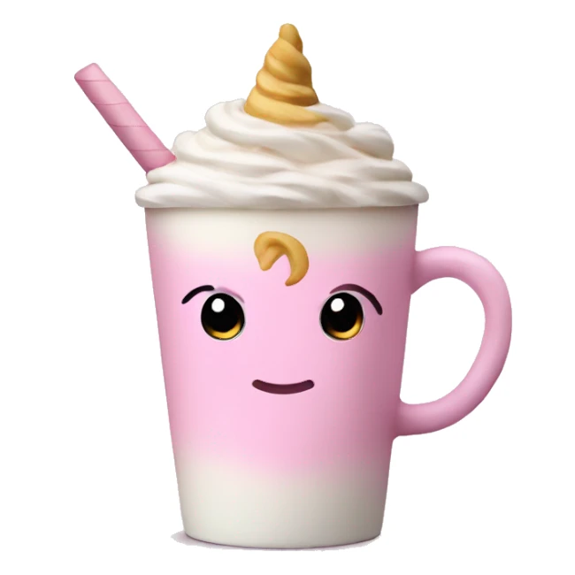 Light pink unicorn latte  sticker