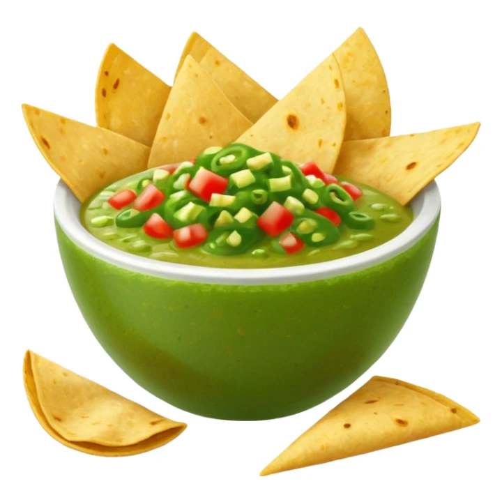 Chips and green salsa sticker