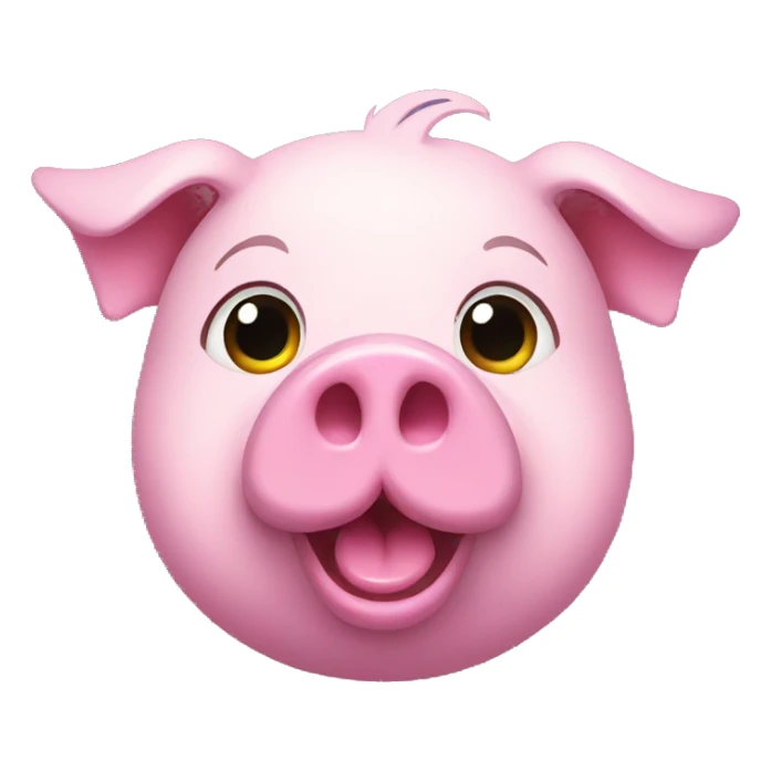 Purple heard with a pig sticker