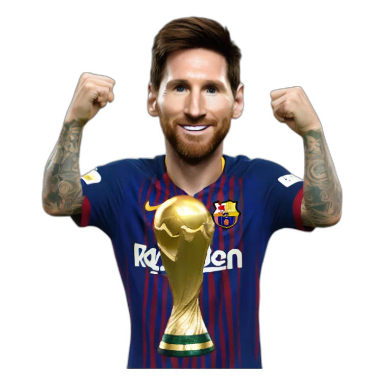 Messi with the Copa Libertadores sticker