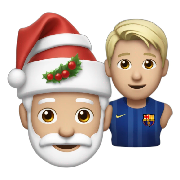 papa noel con la cara de messi sticker