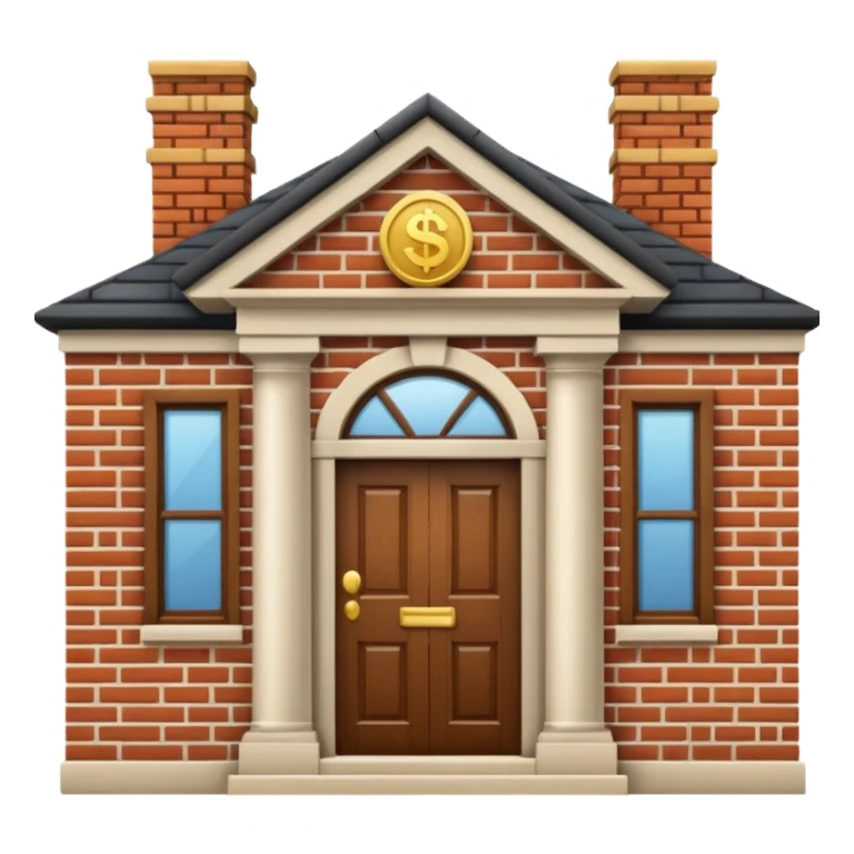 a bankhouse with money sticker