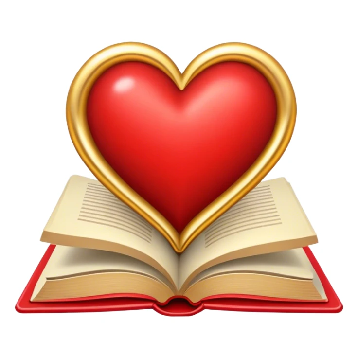 Book with a heart sticker