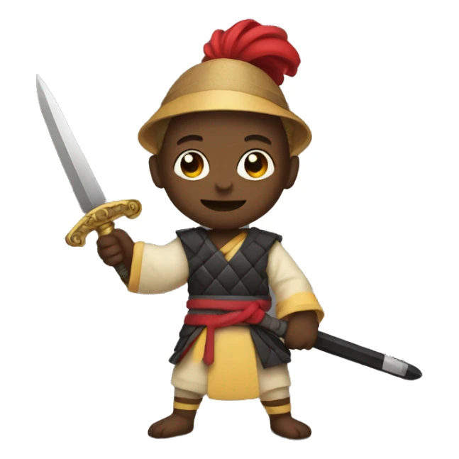 SAMURI holding a sword sticker