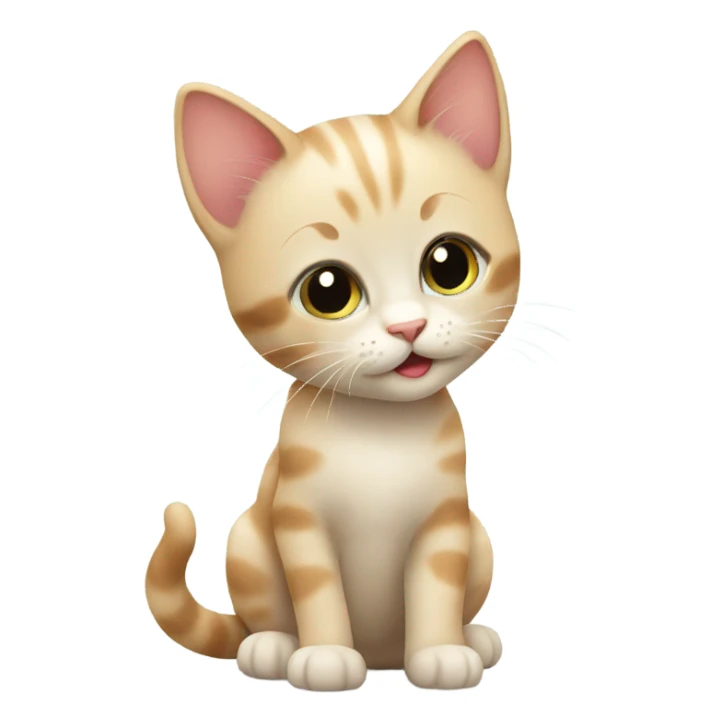 kitten say thank you sticker