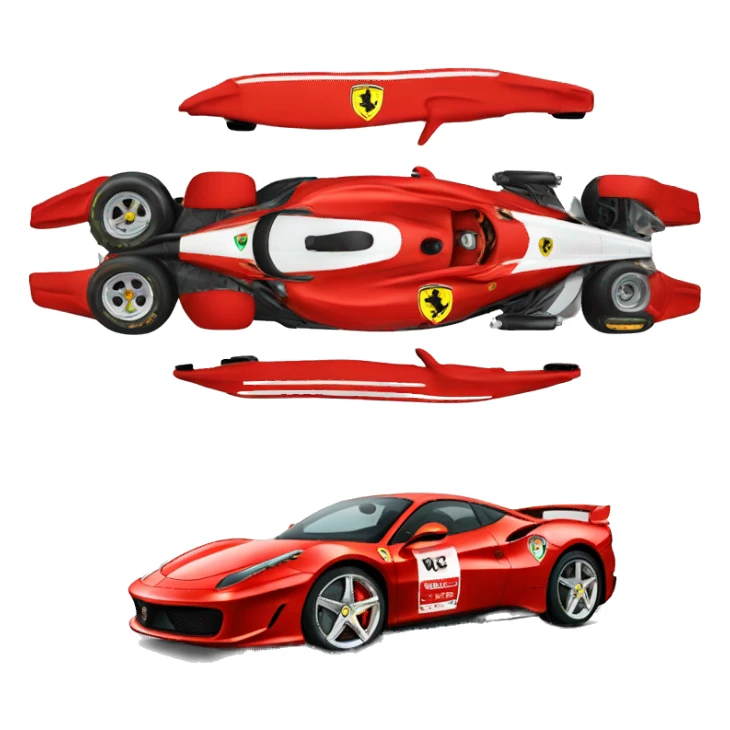 V8 car Ferrari sticker