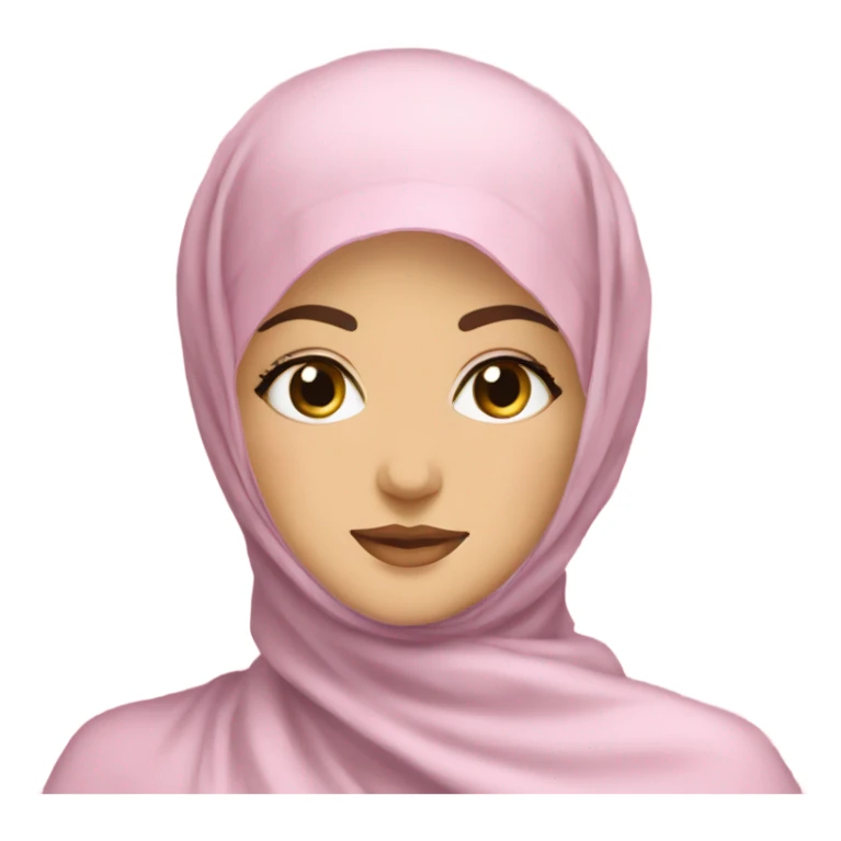 Pink flower patterned hijab sticker