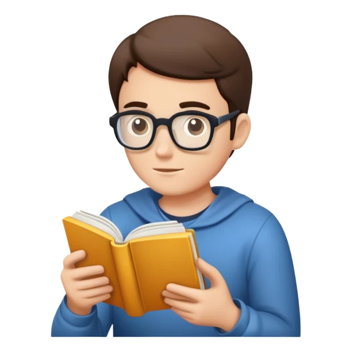 Reading a book  sticker