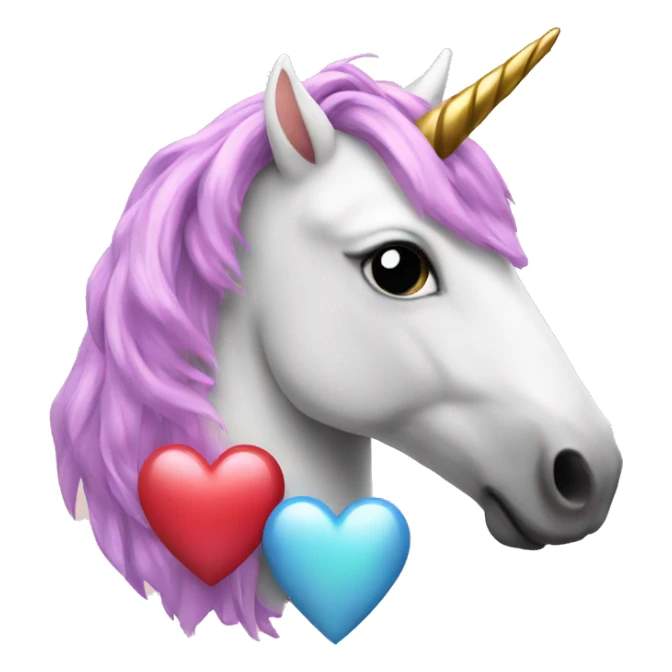 Heart with unicorn sticker